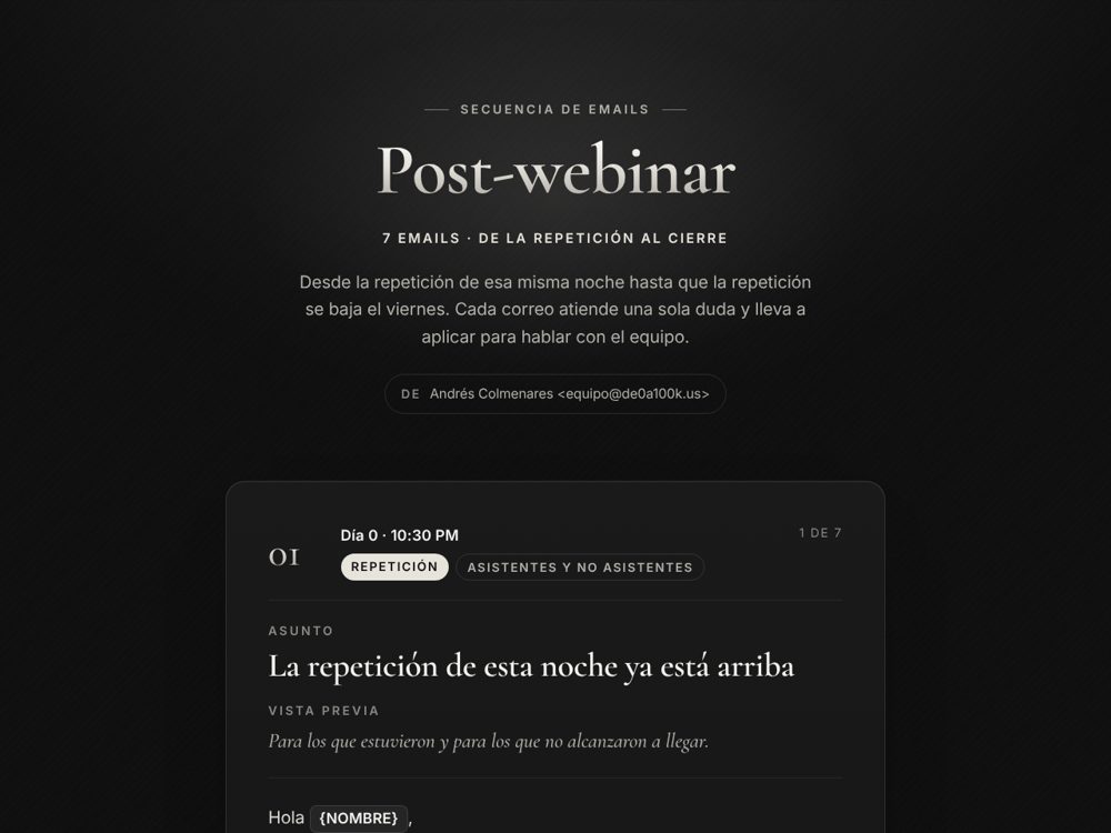 Vista previa post-webinar